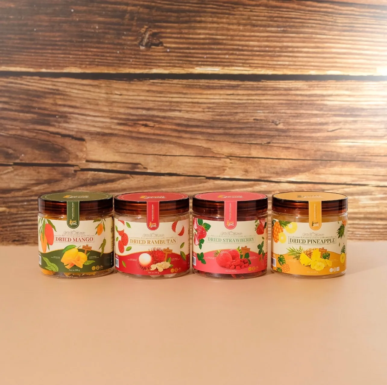 Dried fruits in premium retail packaging high quality