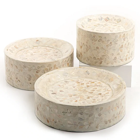 Viet Nam Delicate design Mother of Pearl Serving Trays Luxury High End Decor Herringbone Decorative Trays