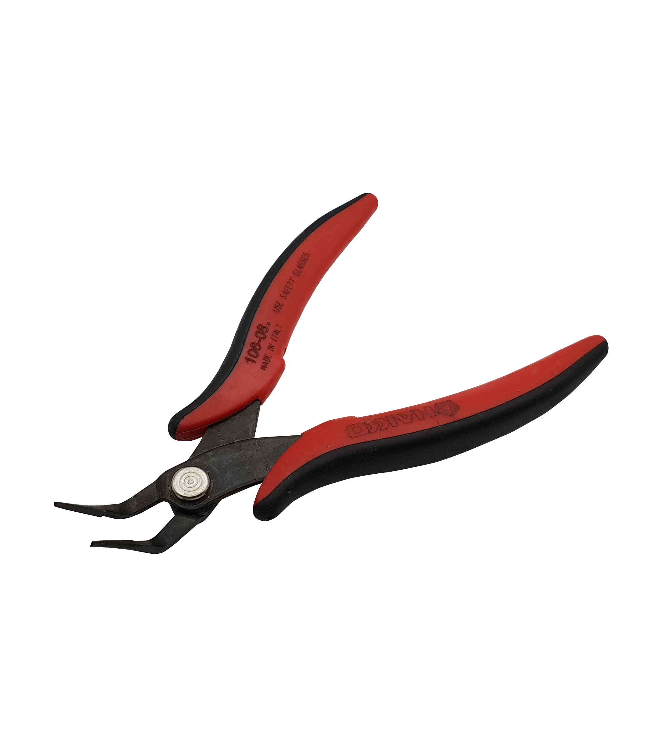 Hakko Industrial Grade 106-08 Long Nose Plier Stainless Steel Electronic Wire Cutter with Plastic Handle for Crimping and Grip