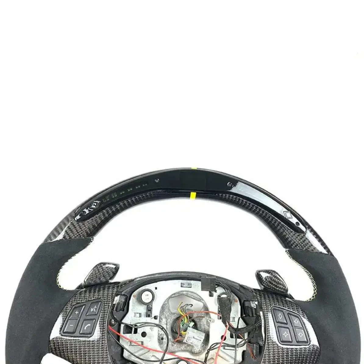 Custom Exclusive Carbon Fiber Steering Wheel with LED Race Multifunction Display for Mercedes Benz