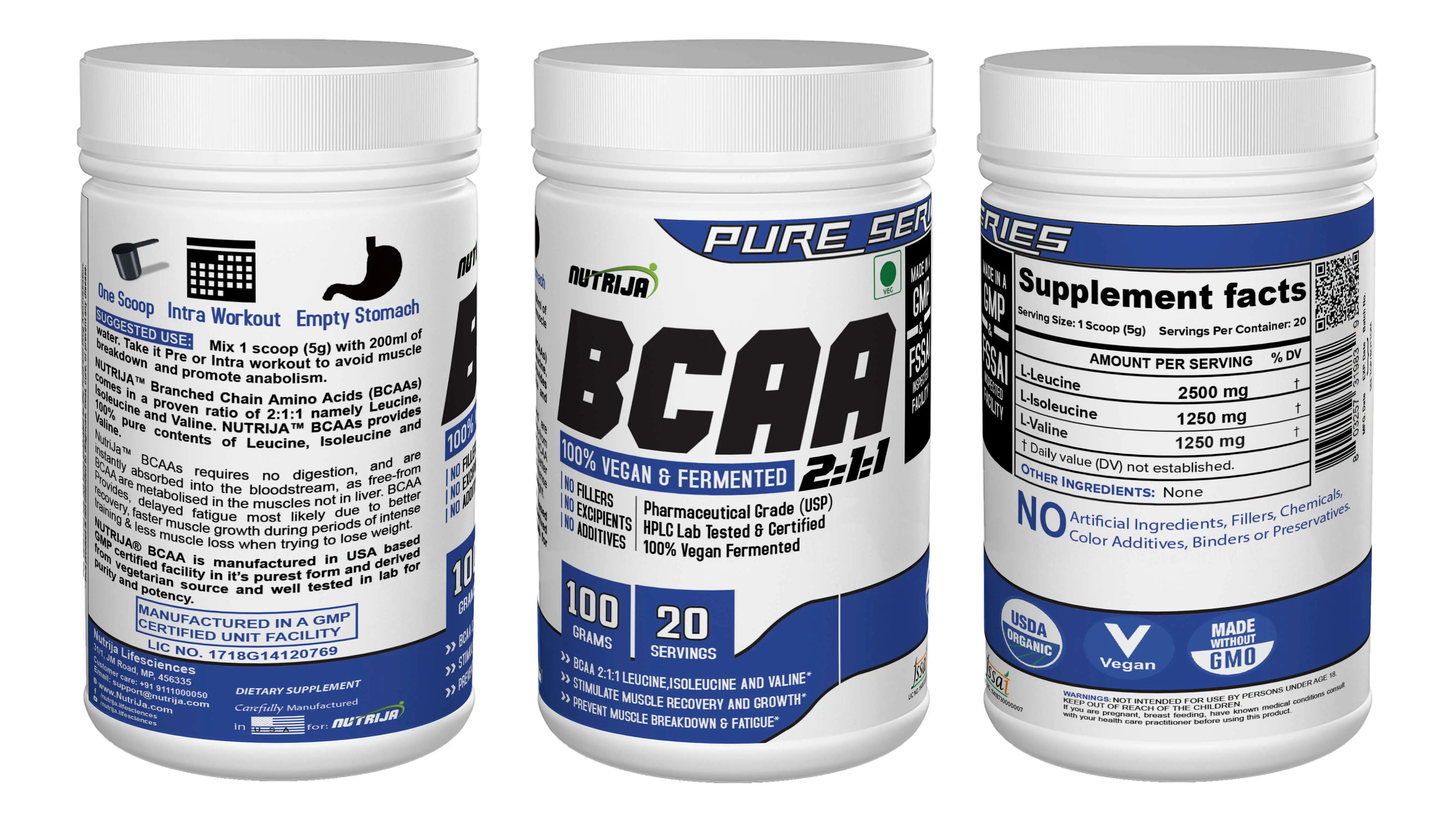 BCAA Ферментированный И веганский-ноль углеводов без наполнителей-100 грамм | Восстановление мышц рост и выносливость (без запаха)