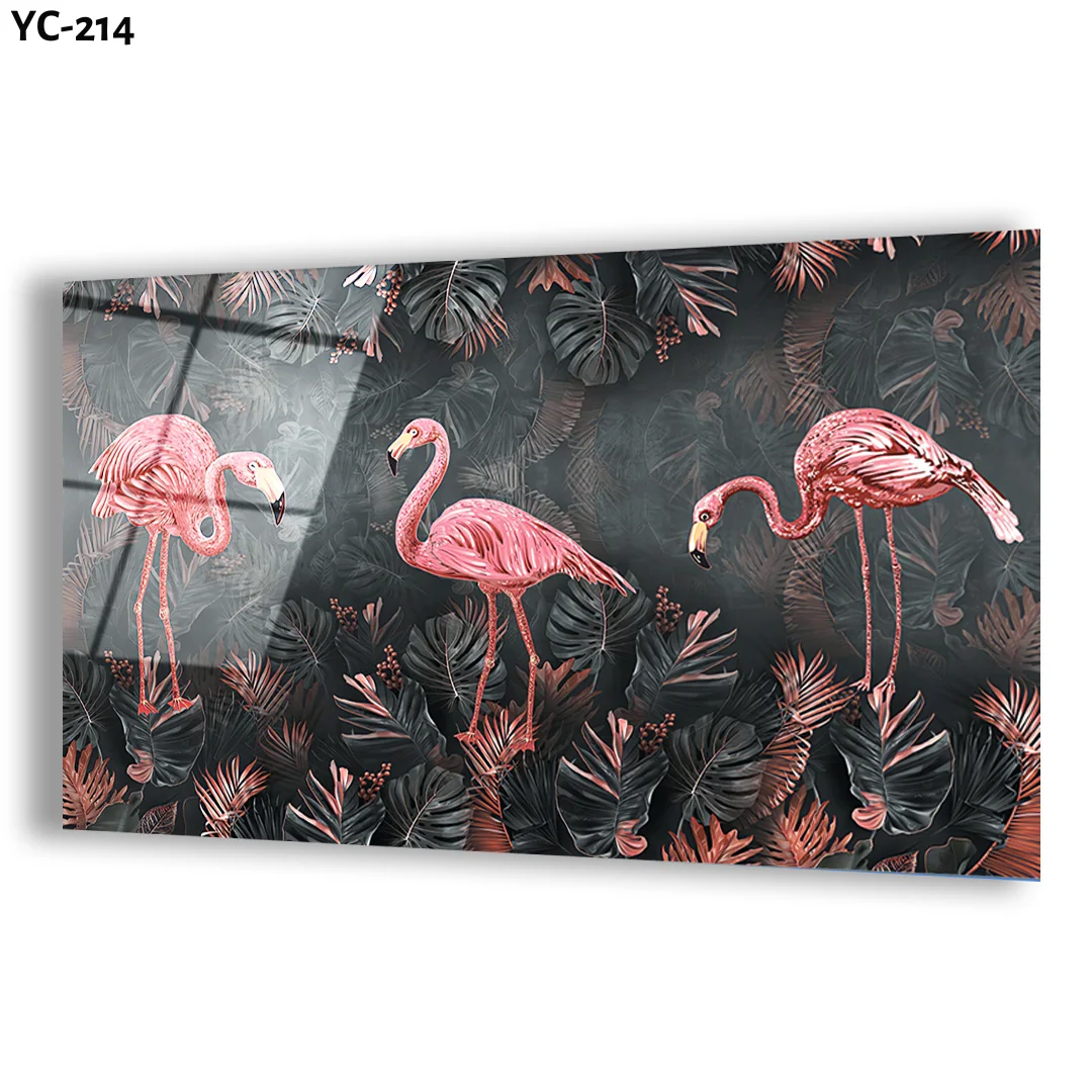 Natural Design Digital UV Printing On Tempered Glass Customizable Sizes and Designs Paintings And Wall Arts For Home Decoration