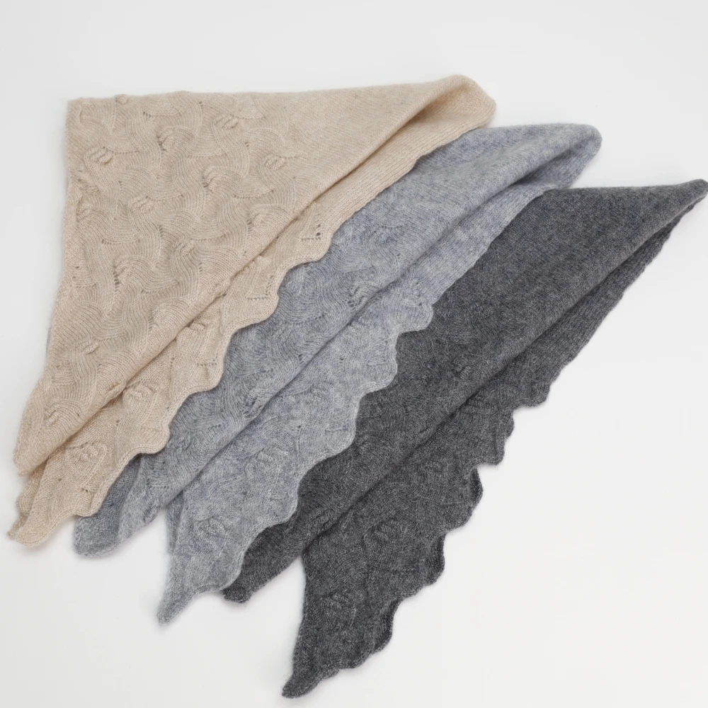 Premium Mongolian Cashmere Scarf Headband Winter Stylish Multifunctional for Babies Natural Creamy Color