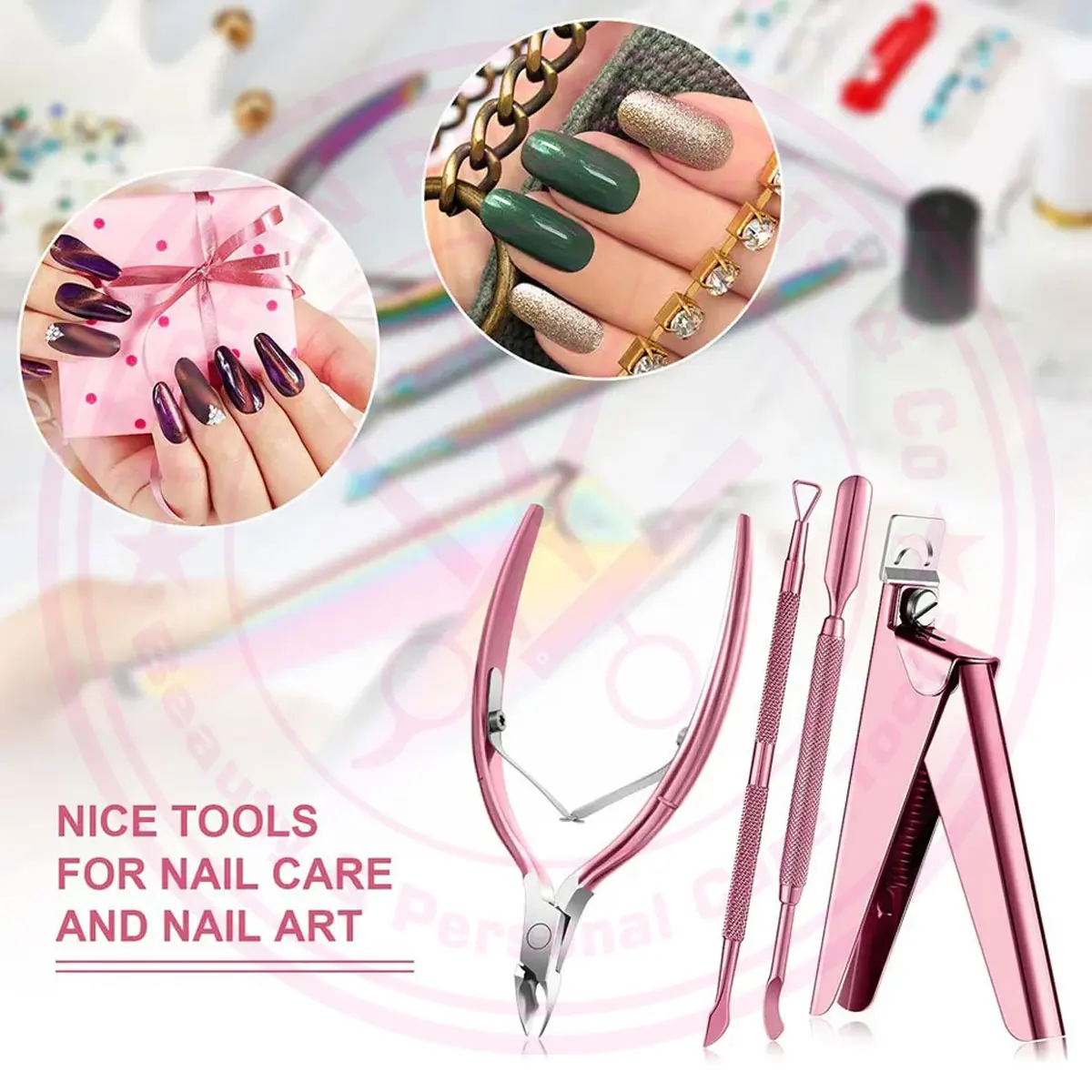 Cuticle Nippers Titanium Color Nail Care Manicure Tools Cuticle Cutter Trimmer Dead Skin Nail Nipper