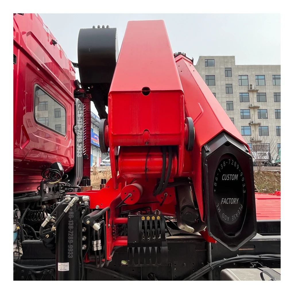 China palfinger SPK50002 25 Tons Articulated Knuckle Boom Crane with Shacman 6X4 tractor truck