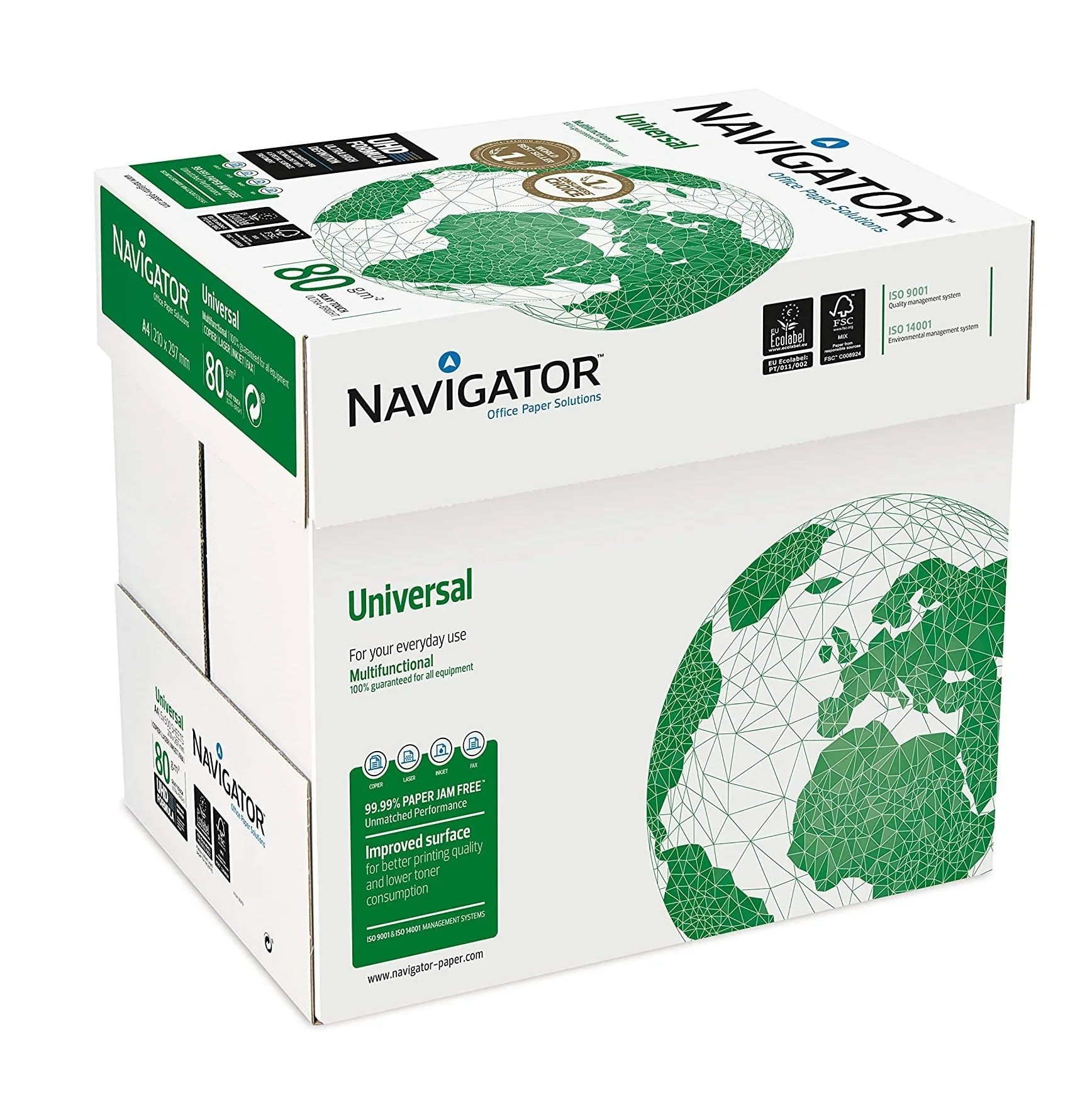 Navigator Universal Paper Multifunctional Ream-Wrapped 80gsm A4 White