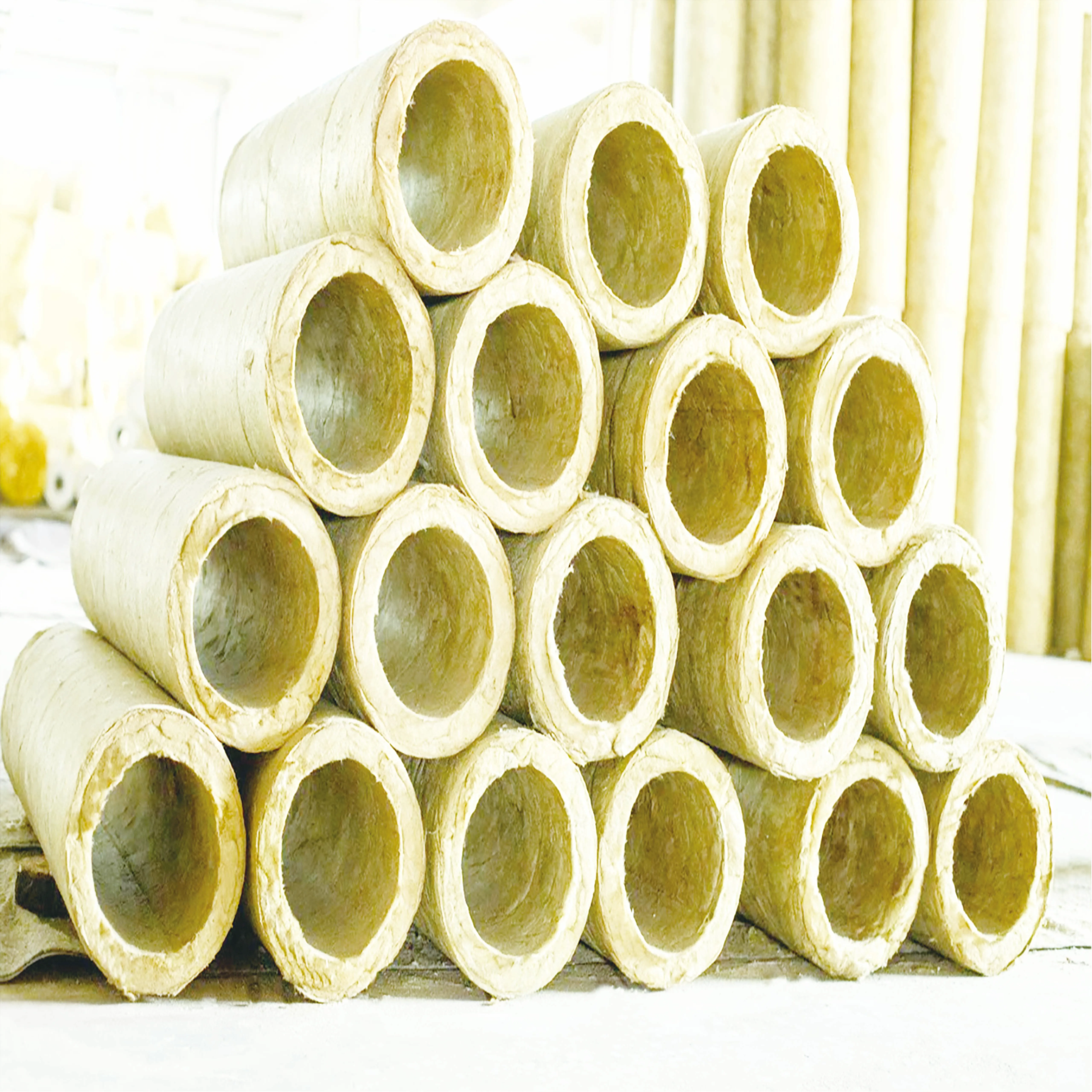 Pipelines for transportation, electric power, national defense, construction heat insulation fireproof materials rock wool pipe
