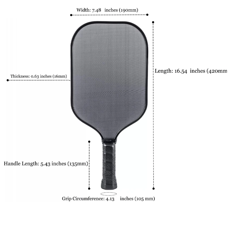 Pickleball Paddles 2023 с горячим краем и без косточек из углеродного