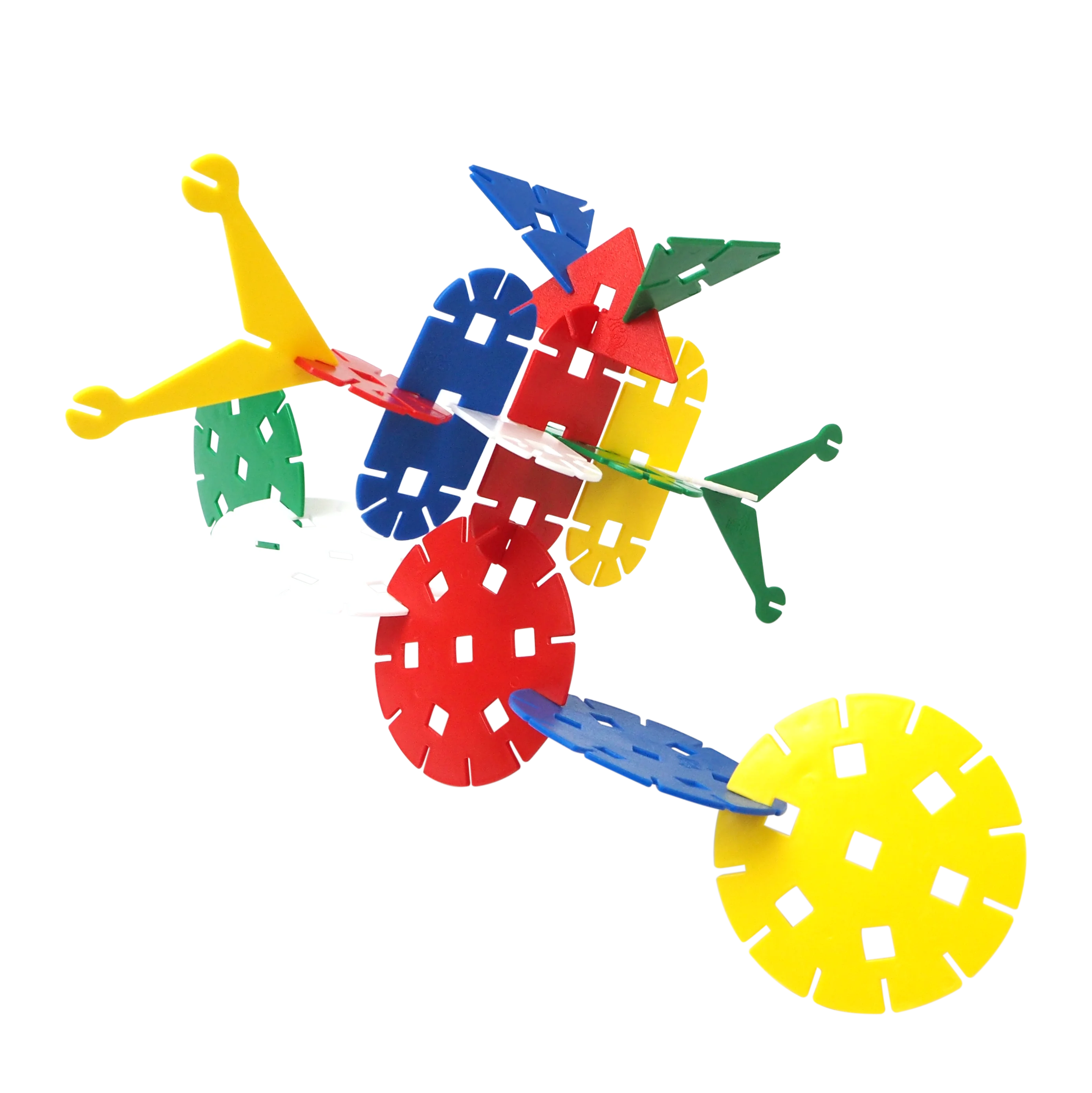 Interlocking Building Block Snowflake Stars Educational Toy Solid Plastic Early Learning STEM