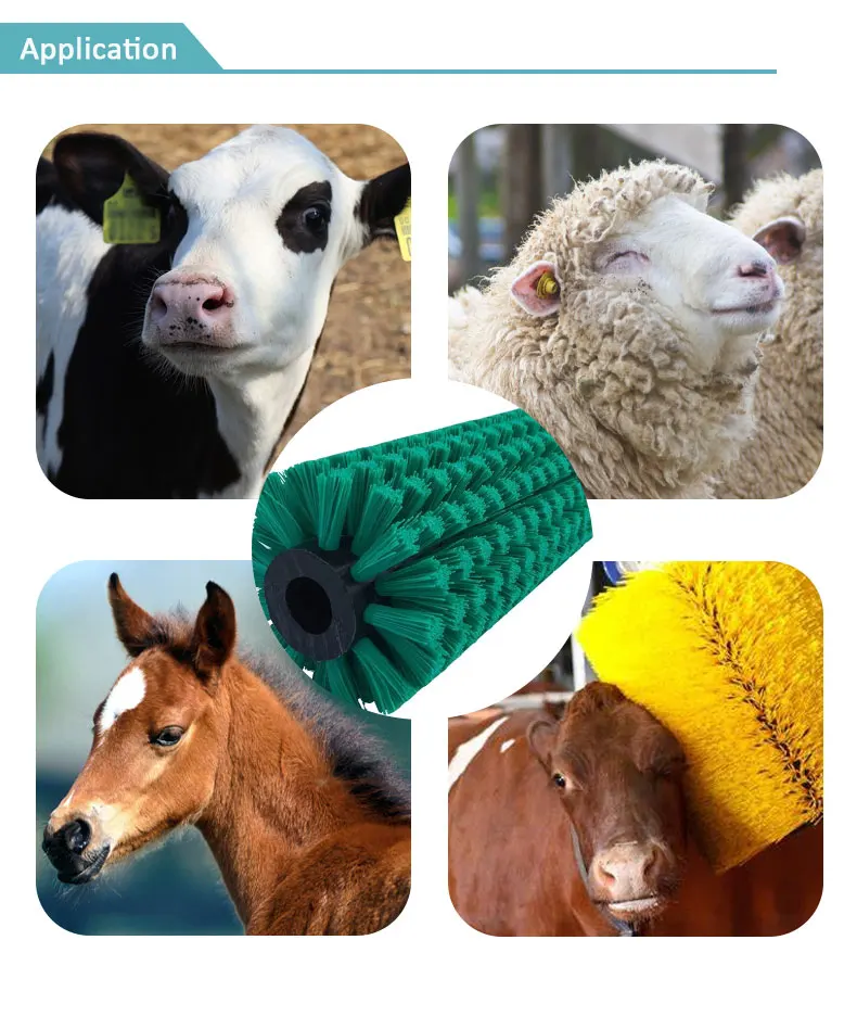 Usehom Custom Nylon Cylinder Brush for Animal Cow Deer and Horse Scratching