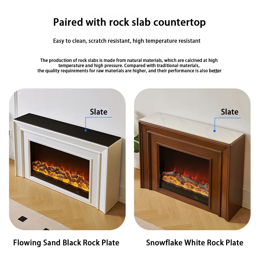 Artificial fireplace can be customized French finished fireplace ornaments 1.2 meters retro simulation fire heating fireplace