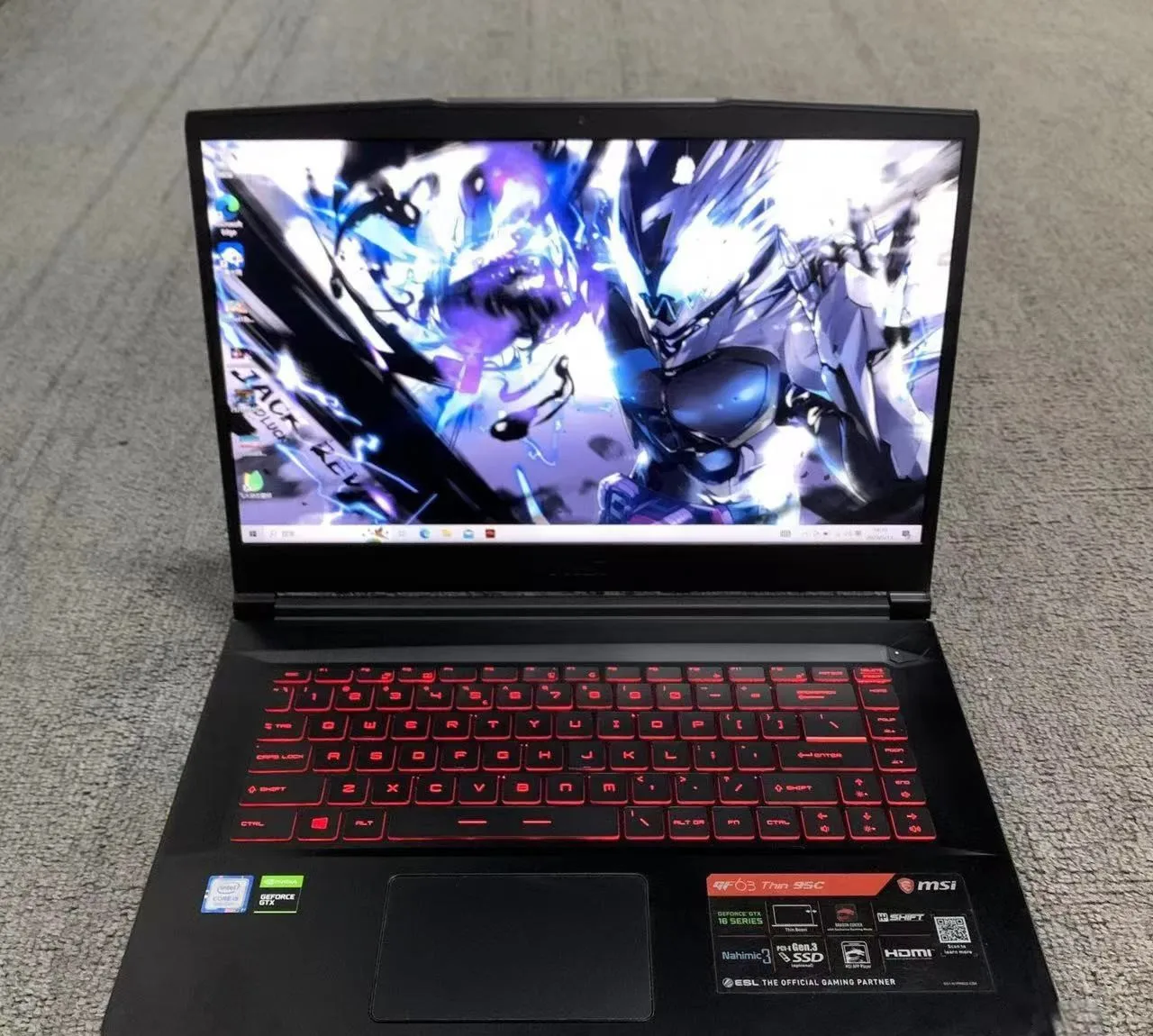 M-S-I GF65 15.6 inch thin and light narrow bezel gaming laptop i5-10750H 16G 512G RTX3060 IPS screen 144Hz used laptop