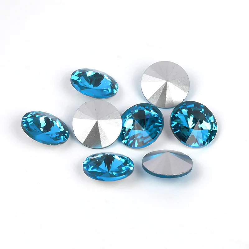 5 8 10 18mm Green AB Satellite Rhinestone Round Non Sewing Crystal Glass Stones Flatback Strass Applique For DIY Clothes Jewelry