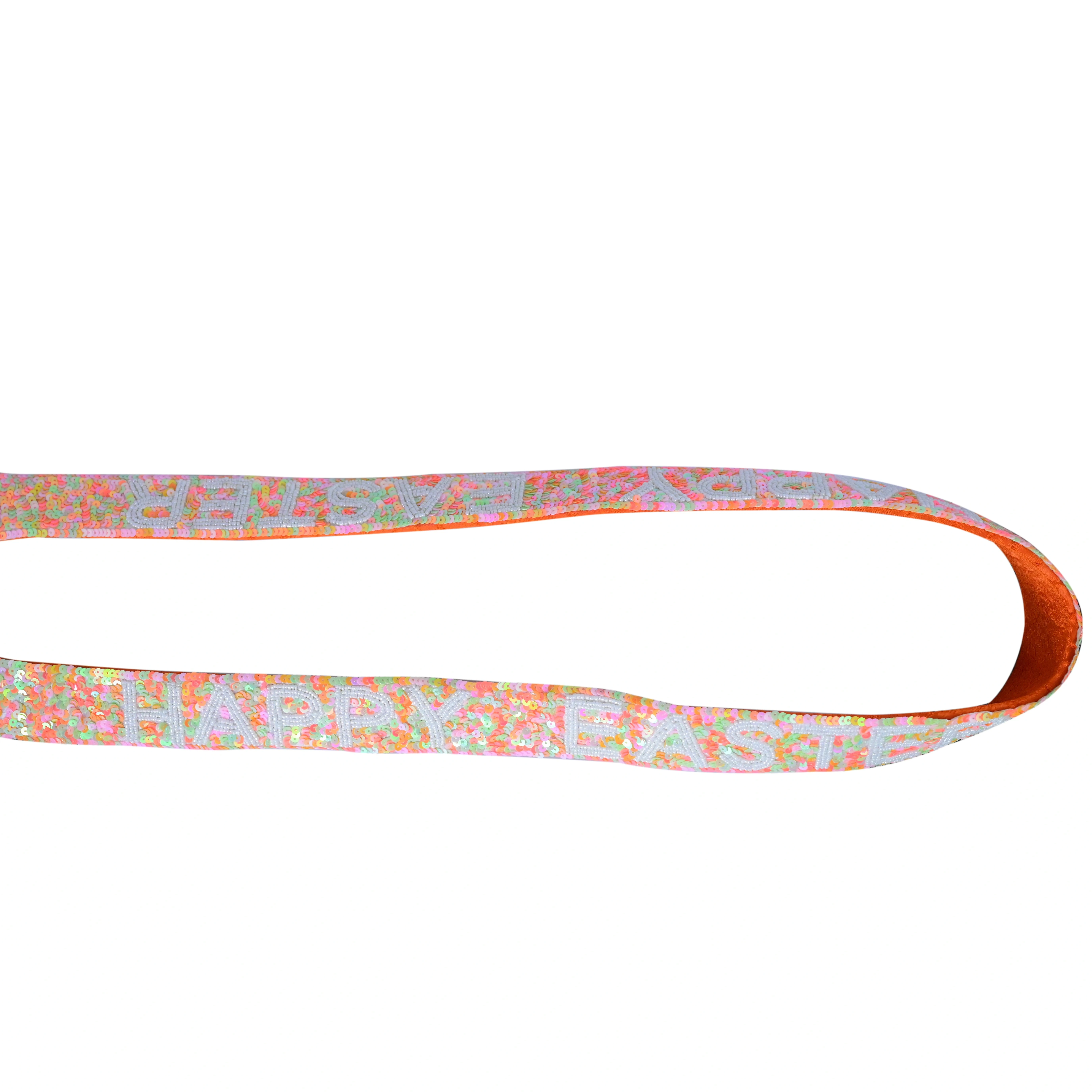 Customized Sizes Three-Color Combination Multi-Color Sequin Glitter Purses Straps Happy Easter Day Festival Accessories Beaded