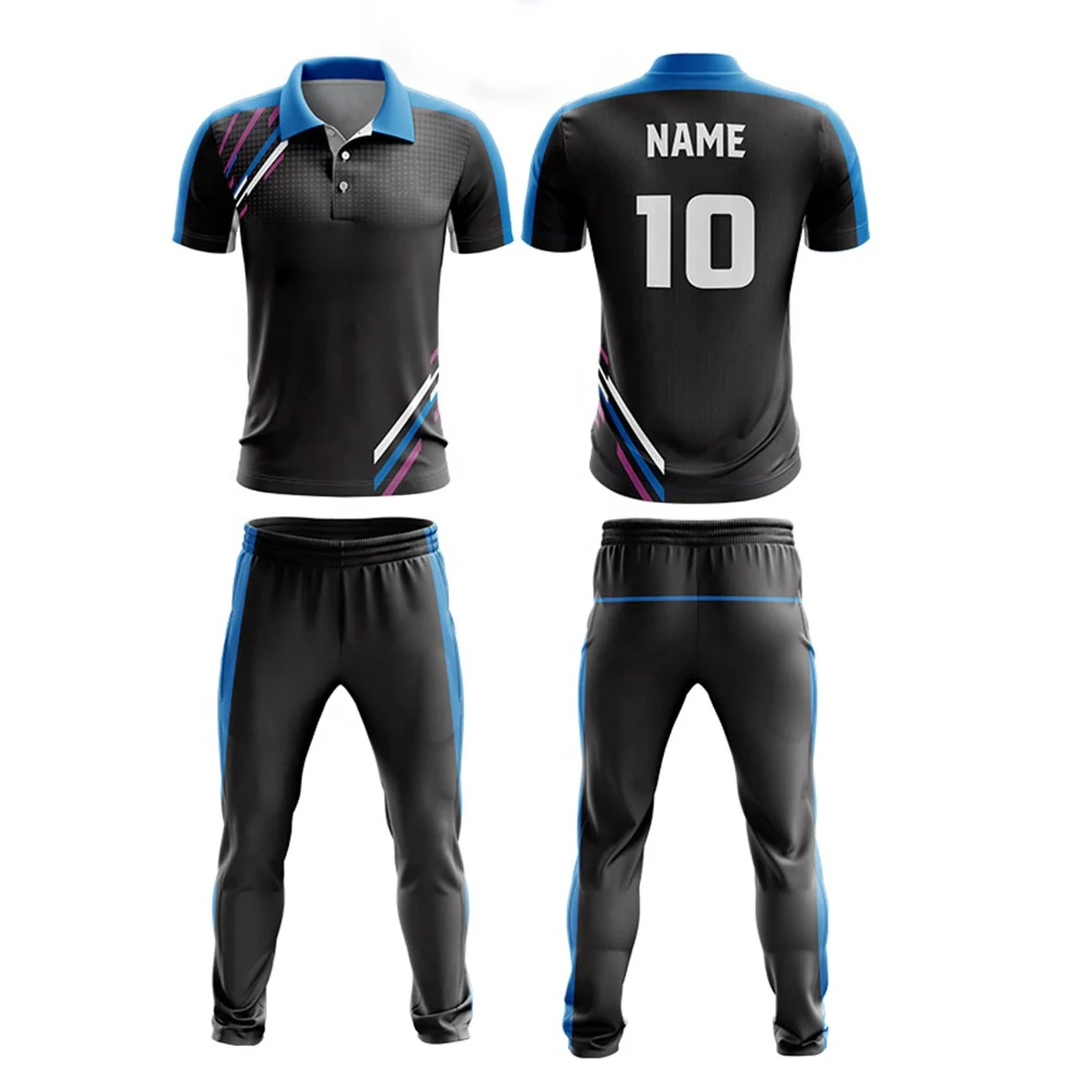 High Quality Cricket Uniform Set White Cricket Uniform With Brand Logo And Team Name Jersey cricket team