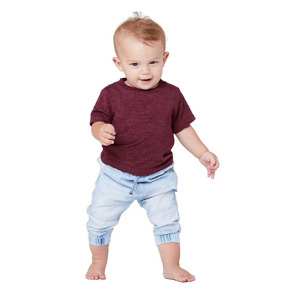 Wholesale Baby Jersey Short Sleeve Tee  Organic Cotton Jersey tee shirt breathable unisex baby blank  summer infant t-shirts