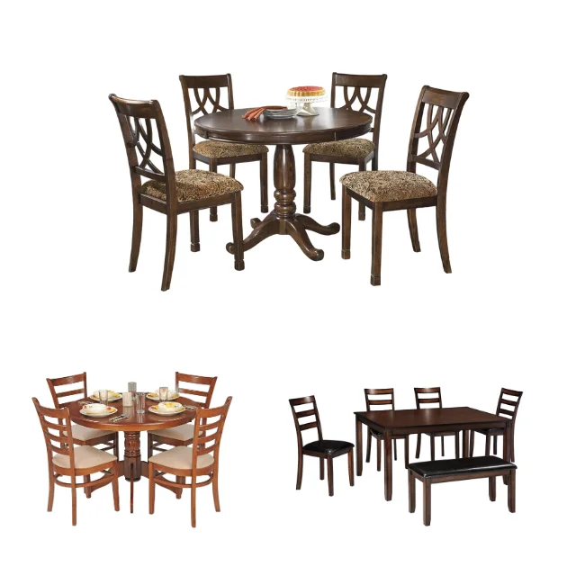 Set Dining Table and Chair Set Luxury Modern Restaurant Home Dining Room Quality Carpentry Handmade