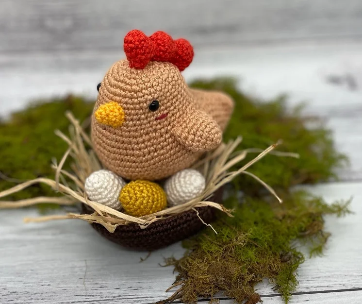 ECO-friendly Crochet Chicken Toy Knit Bunny Handmade Wholesale Baby Toys Made in Vietnam