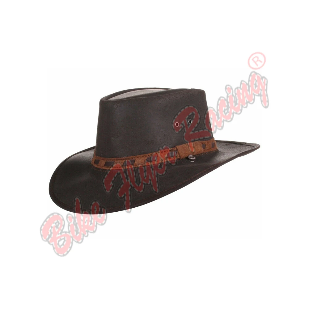 Leather Hat Safari Aussie Bush Hat Style Wide Brim water resistant SALE  large brim For Men Women