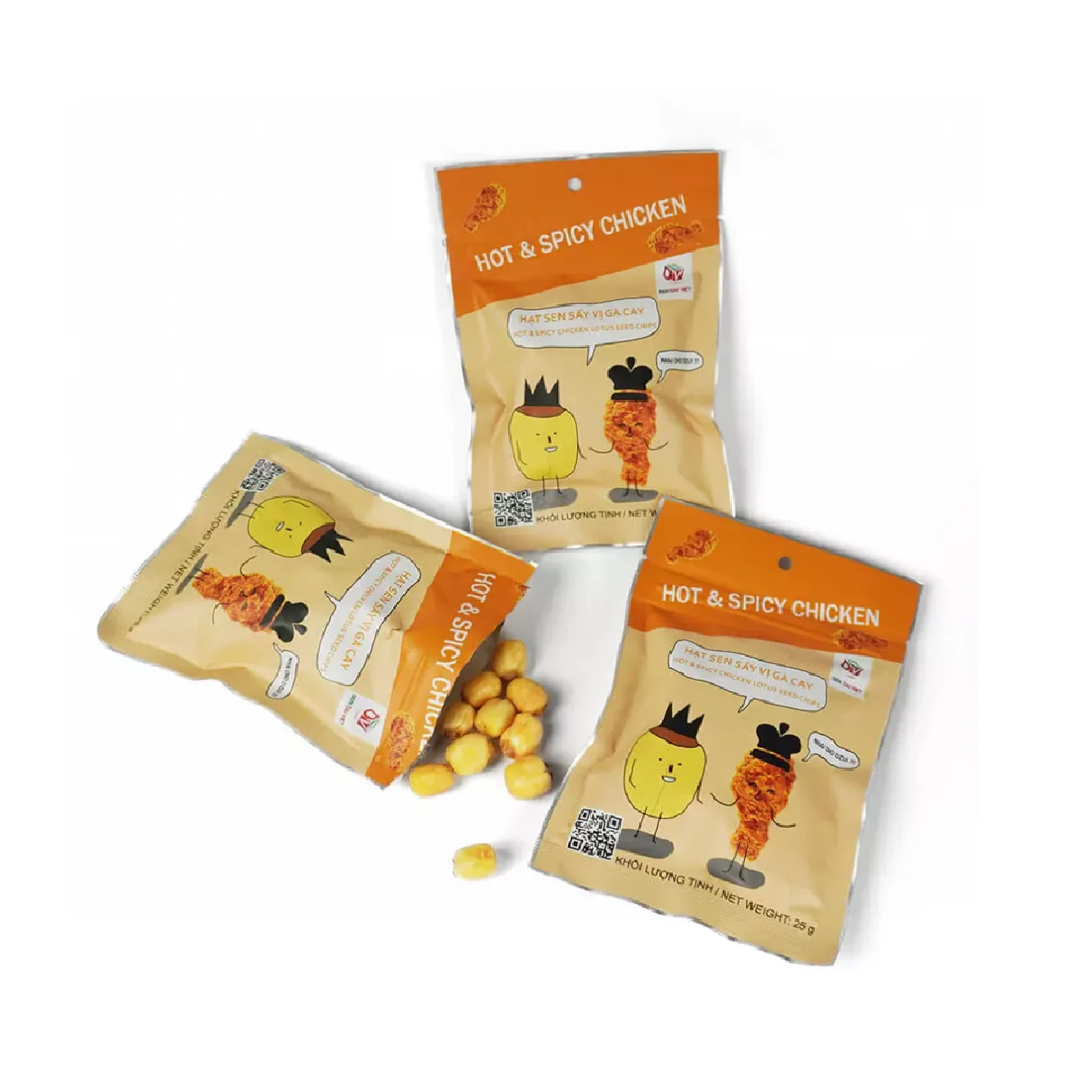 Crispy Type Texture Quality Best Price Supplier Reasonable OEM/ODM food snacks Hot & Spicy Chicken Lotus Seeds