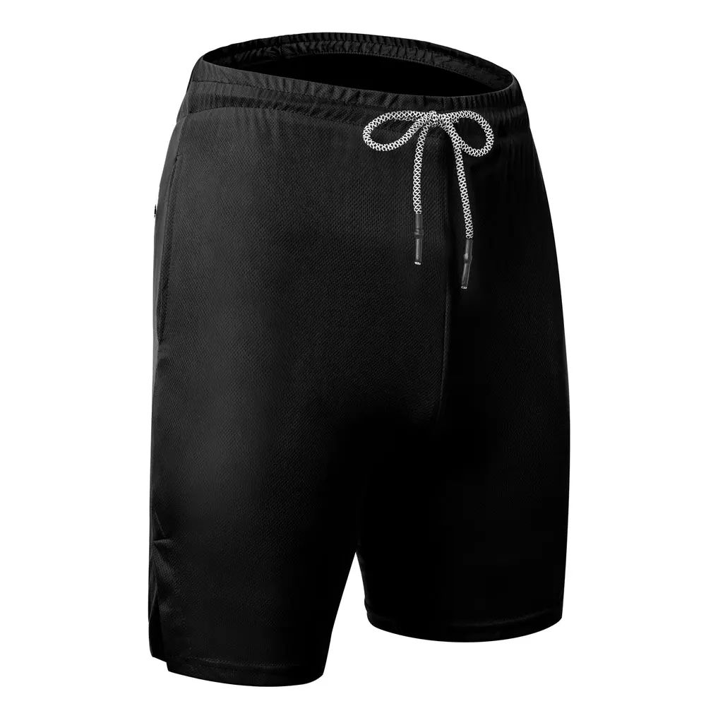 Mens Workout Shorts 2 in 1 Stretch 5 inch Inseam Gym Shorts Running Shorts with Compression Liner Zip Pocket