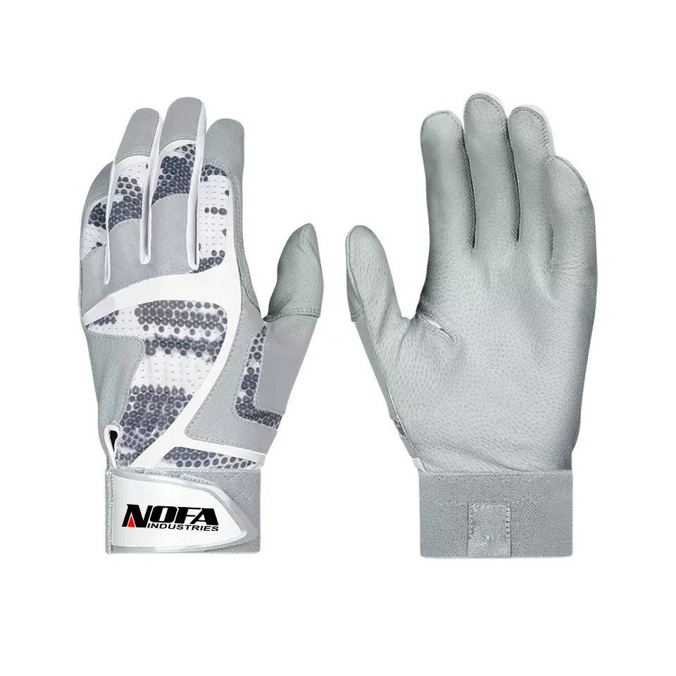 professional hot sale Batting Gloves Leather Baseball Batting Gloves High Quality Baseball Team Player Gloves