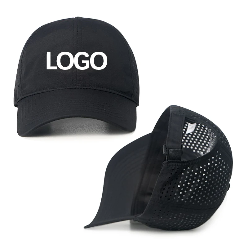 Laser Cutting Hole Hat Logo Laser Cut Hole Perforated Sport Hat Laser Cut Hole Sport Rope Low Profile
