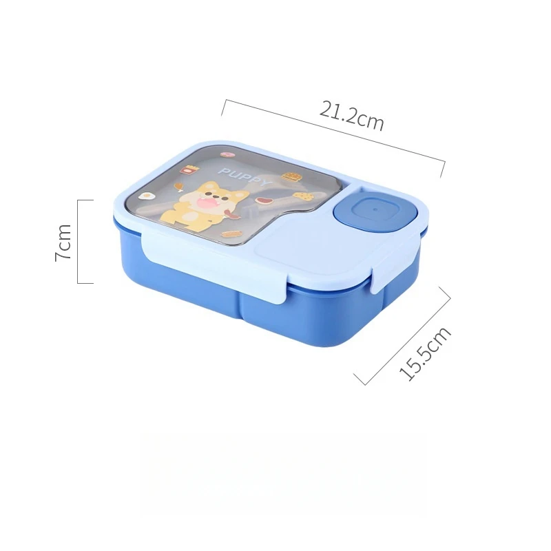 V88 3 Compartment Bento Box for Students Plastic Bento Lunch Box Food Storage Containers for Dining Out Work