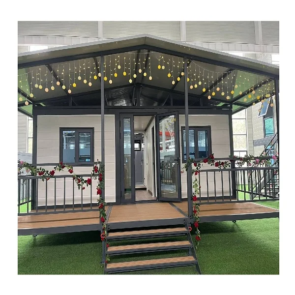 20ft 40ft Luxury Australia 3-in-1 Folding Mobile Home 2 Bedrooms 1 Bathroom Expandable Prefab Steel Container House for Shop Use