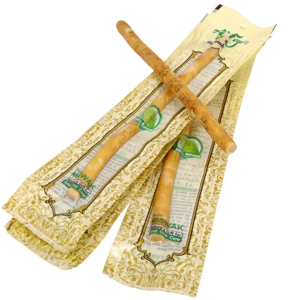 OEM Best Quality Multi-Purpose Oral Hygiene Product Vacuum Packed Miswak Stick for Natural Teeth Cleaning for Adults and Kids