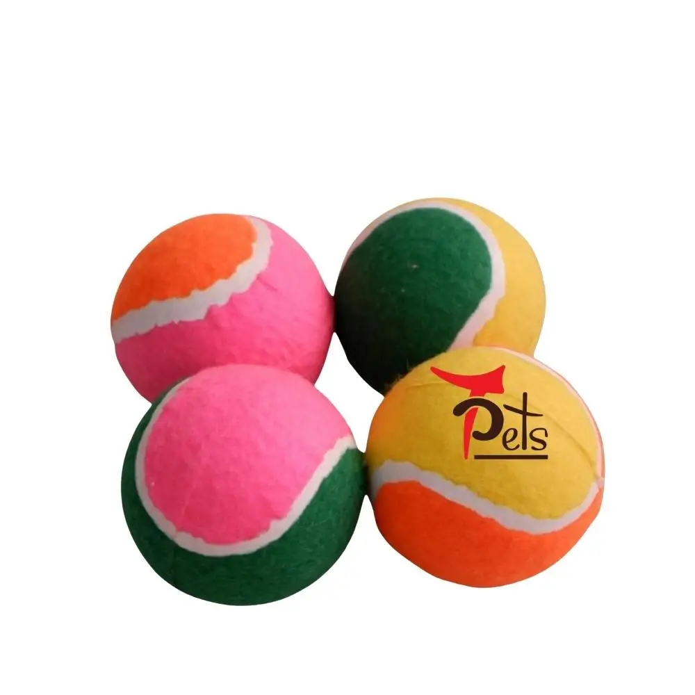 Wholesale Cheap Price Pet Supplier Custom Logo Pet Rubber Tennis Ball Training Indoor Outdoor Pet Toys Non Toxic Material
