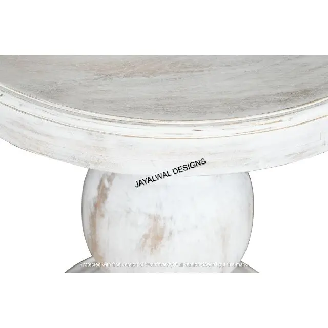 Unique Designers Fine Quality Indian Furniture By Famous Manufacturer White Washed Wooden Coffee Table