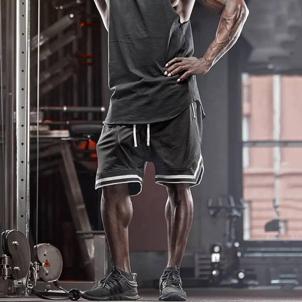 Basketball Shorts White Black Red Sports Loose Fitness Polyester Fabric Anti Pilling Quick-dry Feature  BBS-0040B