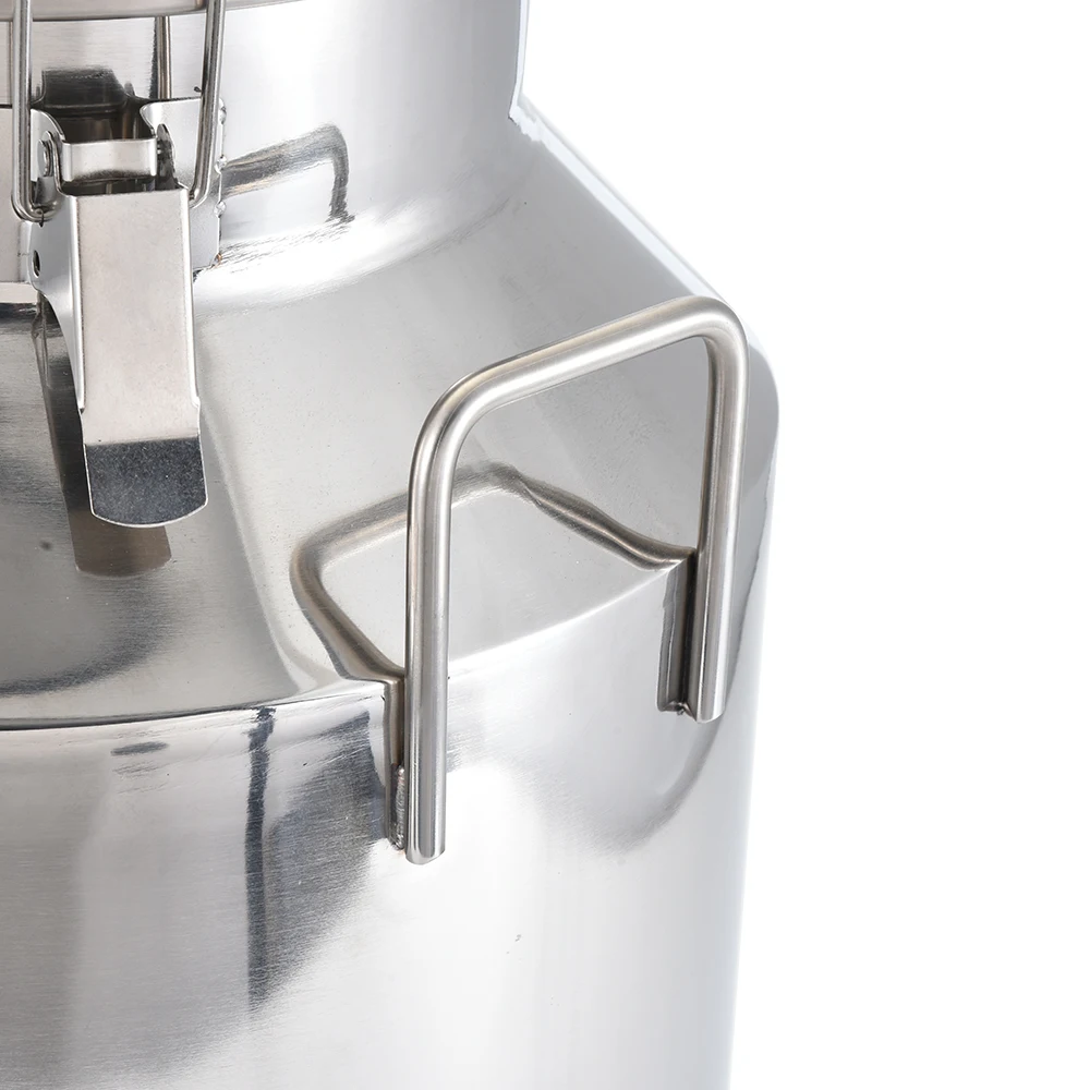 Stainless Steel Milk Can Wine Pail Bucket Water Jug oil Liquid Storage Pail with Lid Commercial Fermentation Barrel