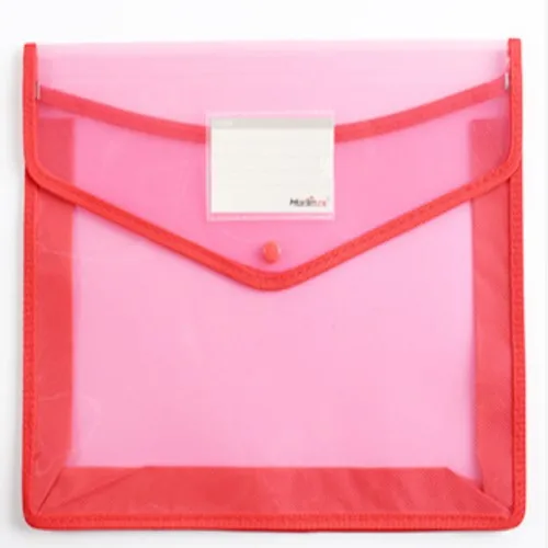 Office Home School Plastic File Folders Snap Button Expandable Envelope Folder Closure Durable Waterproof Folders