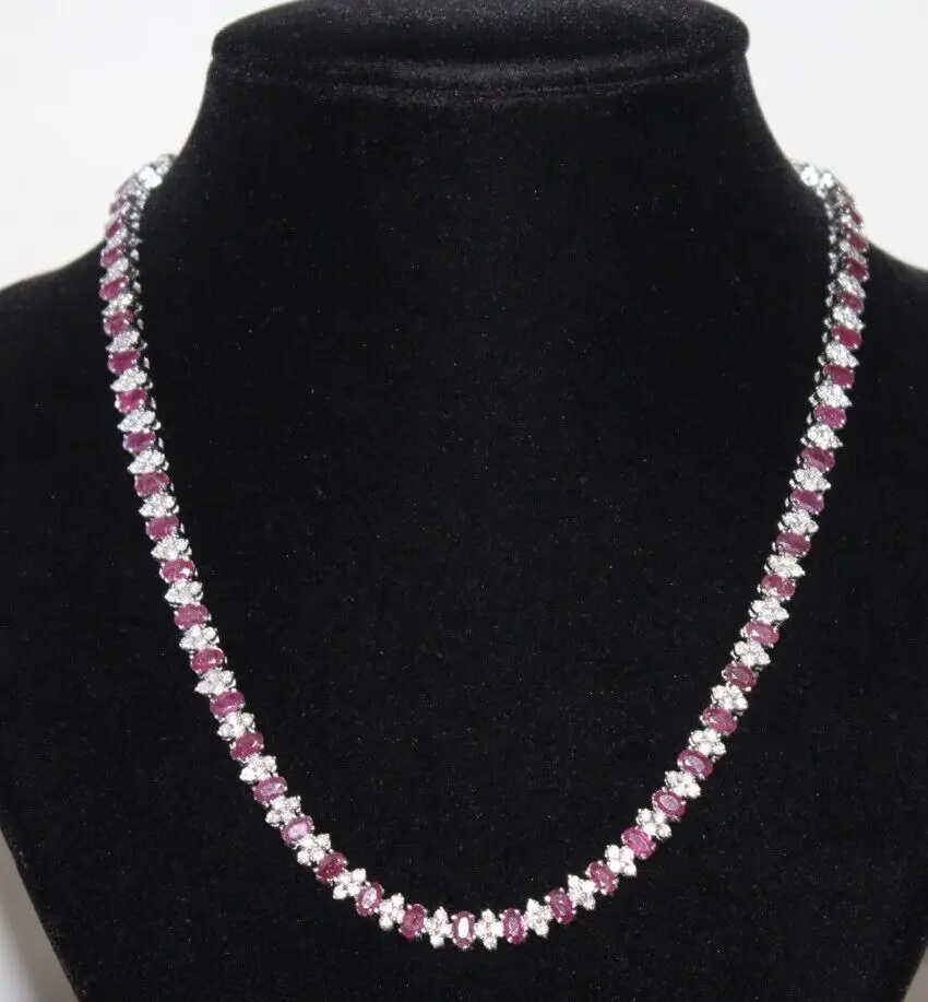 Latest Design 6.80 Ct Diamond Necklaces with 14 K Gold Fine Jewelry Necklaces for Special Occasion from India