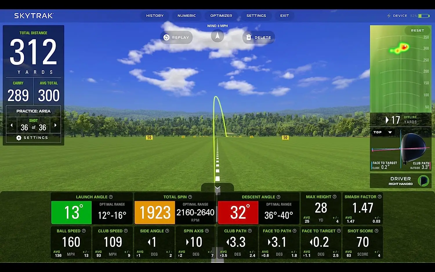 SkyTrak+ Launch Monitor and Golf Simulator - Tour-Level Golf Analysis with Dual Doppler Radar, Enhanced Camera