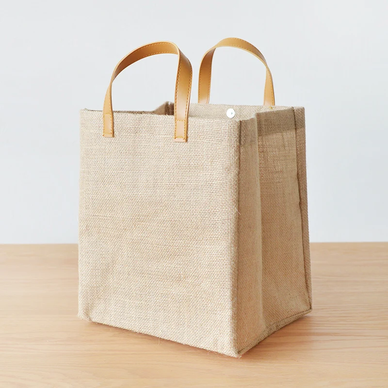 New Arrival Printed Shopping Jute Bag Large Jute Grocery Bag Hand Bag With Soft Handle Buy From India