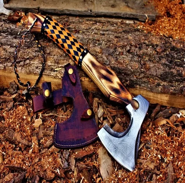 factory price Hand Forged Carbon Steel 45 C Viking Axe, Hand made Axe, Axe