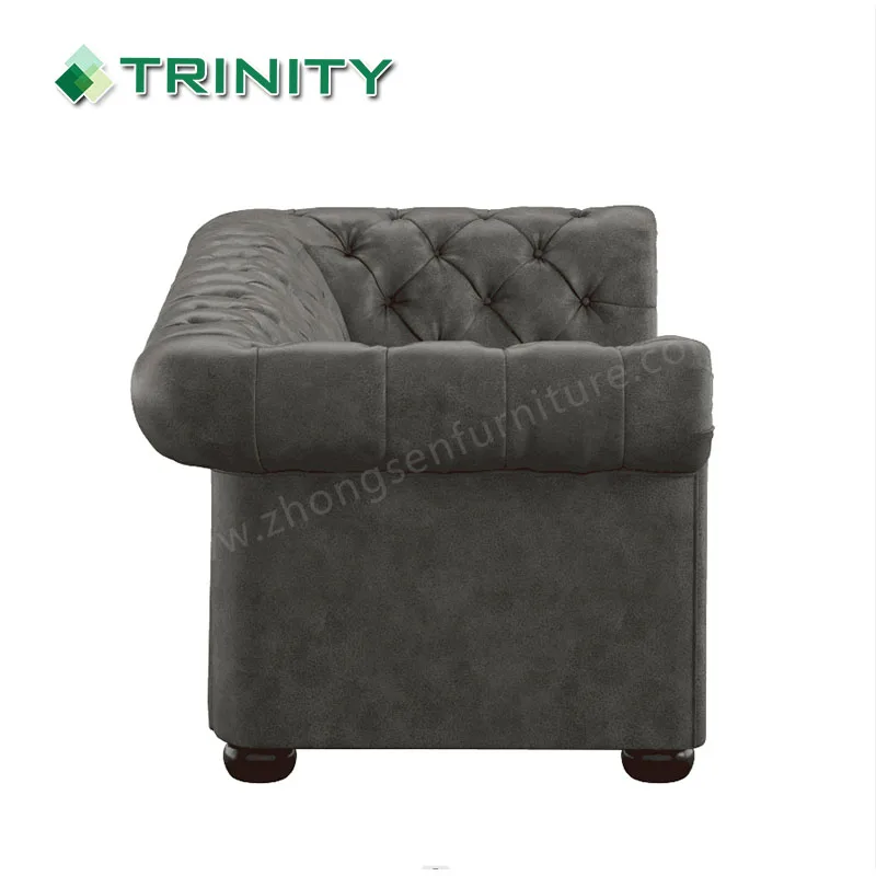 Factory Custom Luxury Design Classic Chesterfield Sofa Set Leather Furniture for Hotel Lobby