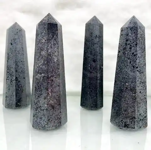 Hematite Obelisks / Tower 4 Faceted Buy from Aslam Agate  Export Gemstone Hematite  Agate Feng Shui Hand Made Buddhism India