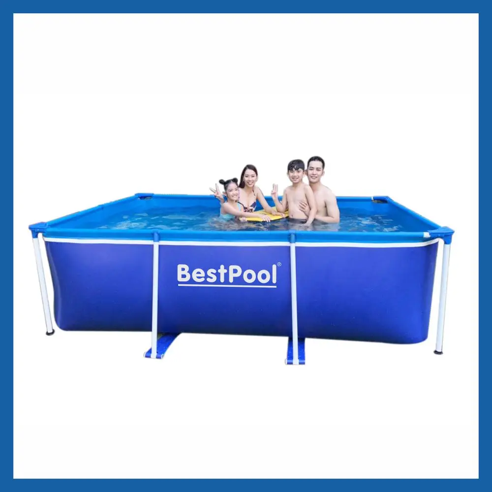 Metal Frame Structure BESTPOOL Large Outdoor Rectangle Mini Swimming Pool BP50020 For Various Occasions