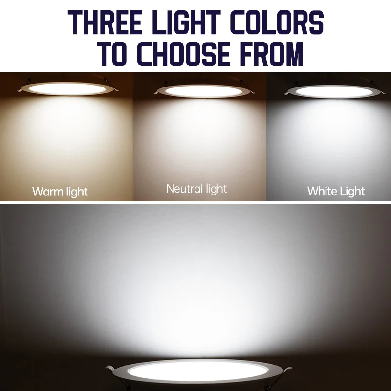 Ultra-slim small decorative recessed ceiling flat wall backlit round led panels lighting lamp 220v all plastic pp back with led