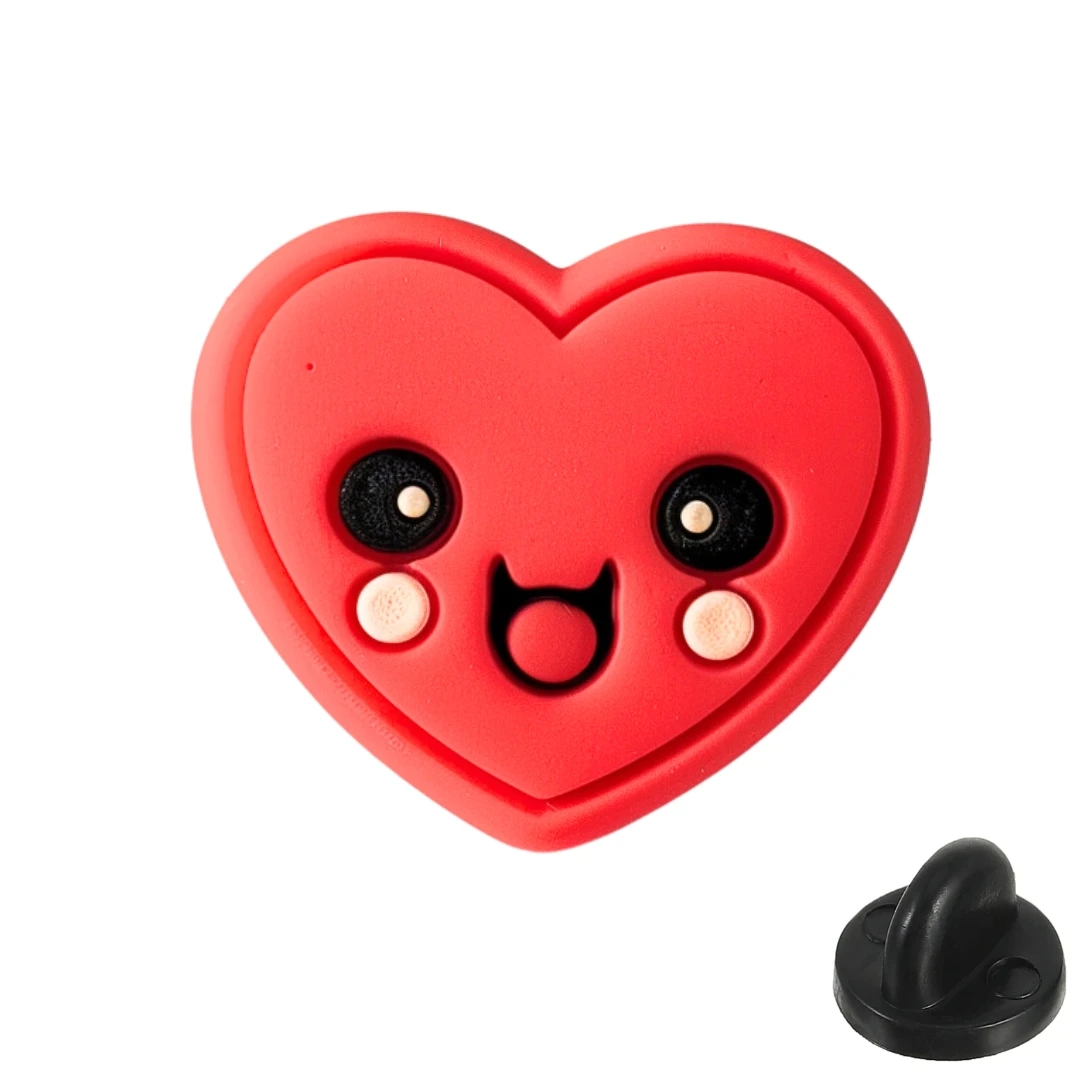 Cartoon Rubber PVC Lapel Pin With Safety Pin For Kid