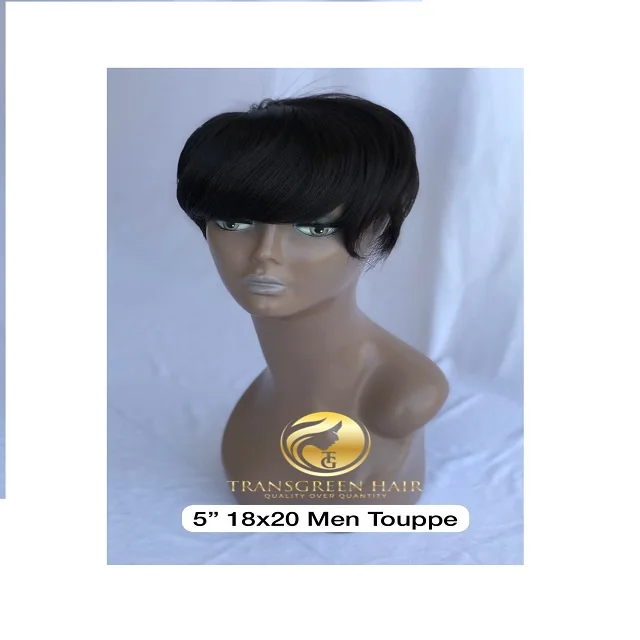 Top Quality Product 100 Raw Unprocessed Indian Temple Virgin 5' 18x20 Men Toupee Hair Extension Wholesale Price Indian Supplier