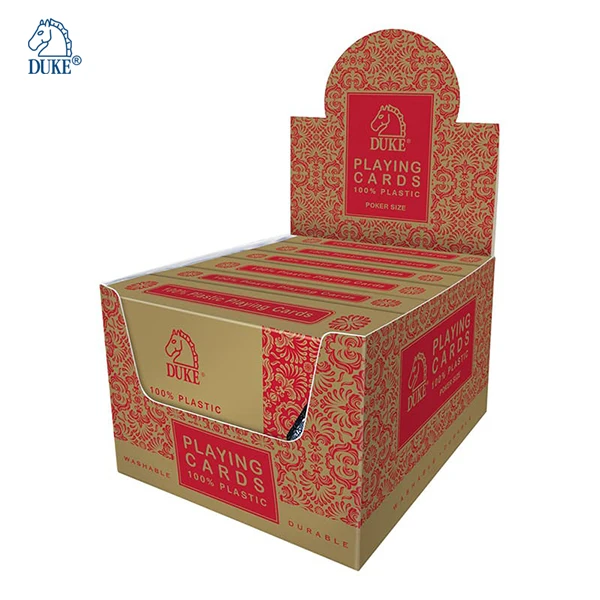 Waterproof Poker Playing Card Set Double Deck Plastic Wholesale Sports Cards Plastic Duke Cards & Games Taiwan 