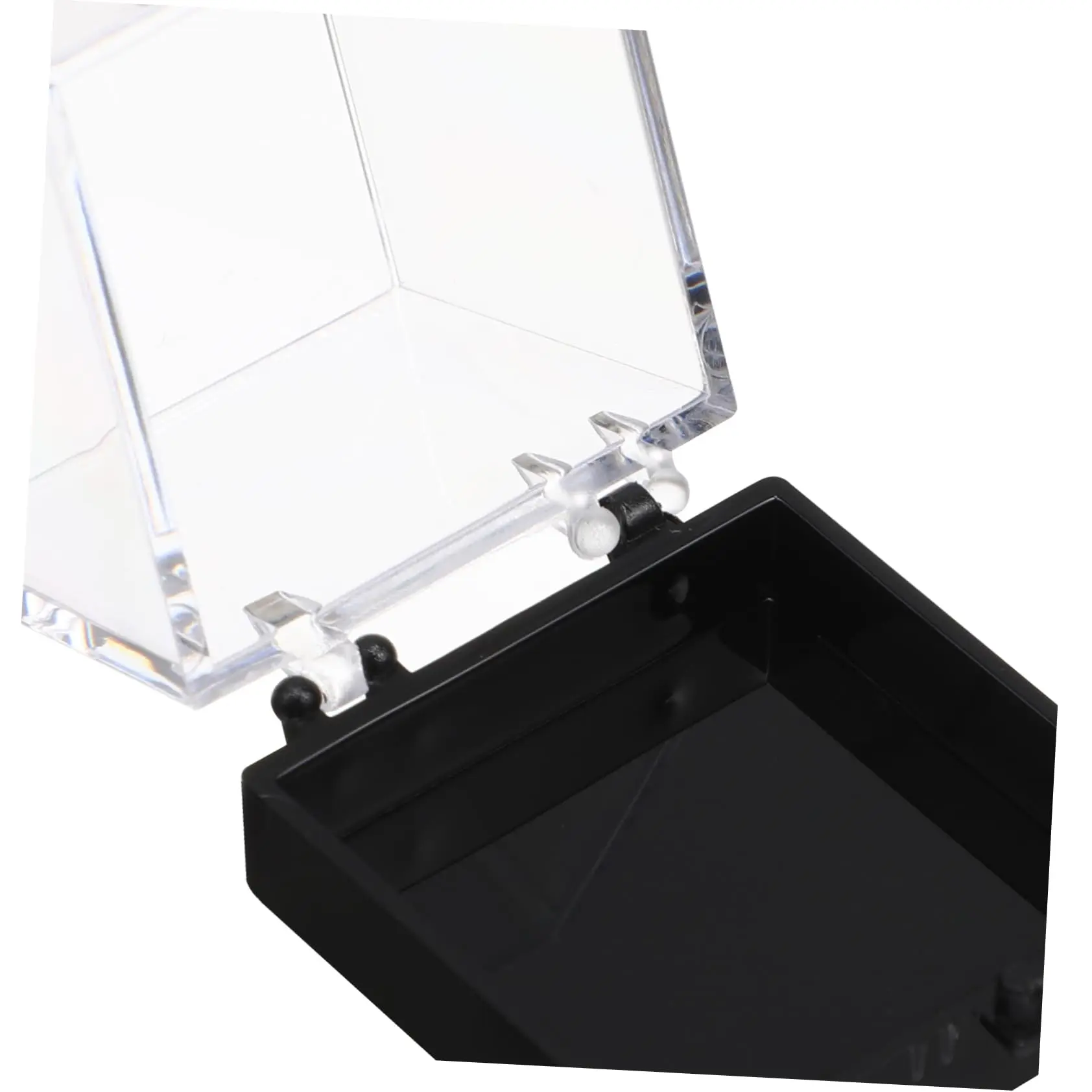 3.5X3.5X3.5cm Black-Bottom Mineral Specimen Display Case Square Loose Stone Fossil Coral Plastic Containers