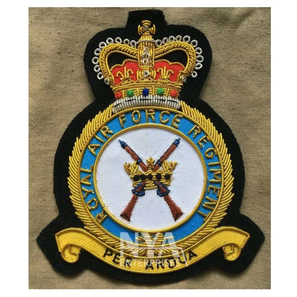 Premium Quality Customized UK Tactical Blazer Badges Hand Embroidered Uniform Crest Magnet Cars Whole Sale Pocket Size