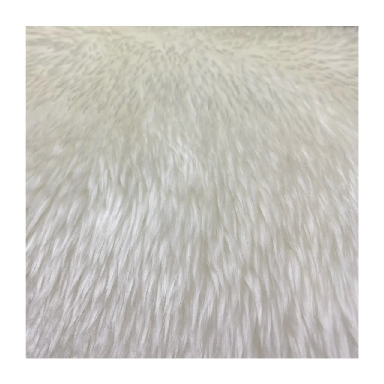 Faux Fur Fabric White Color 100% Acrylic Long Plush 20/25mm Super Soft Comfortable Modern Style for Plush Toy Garment
