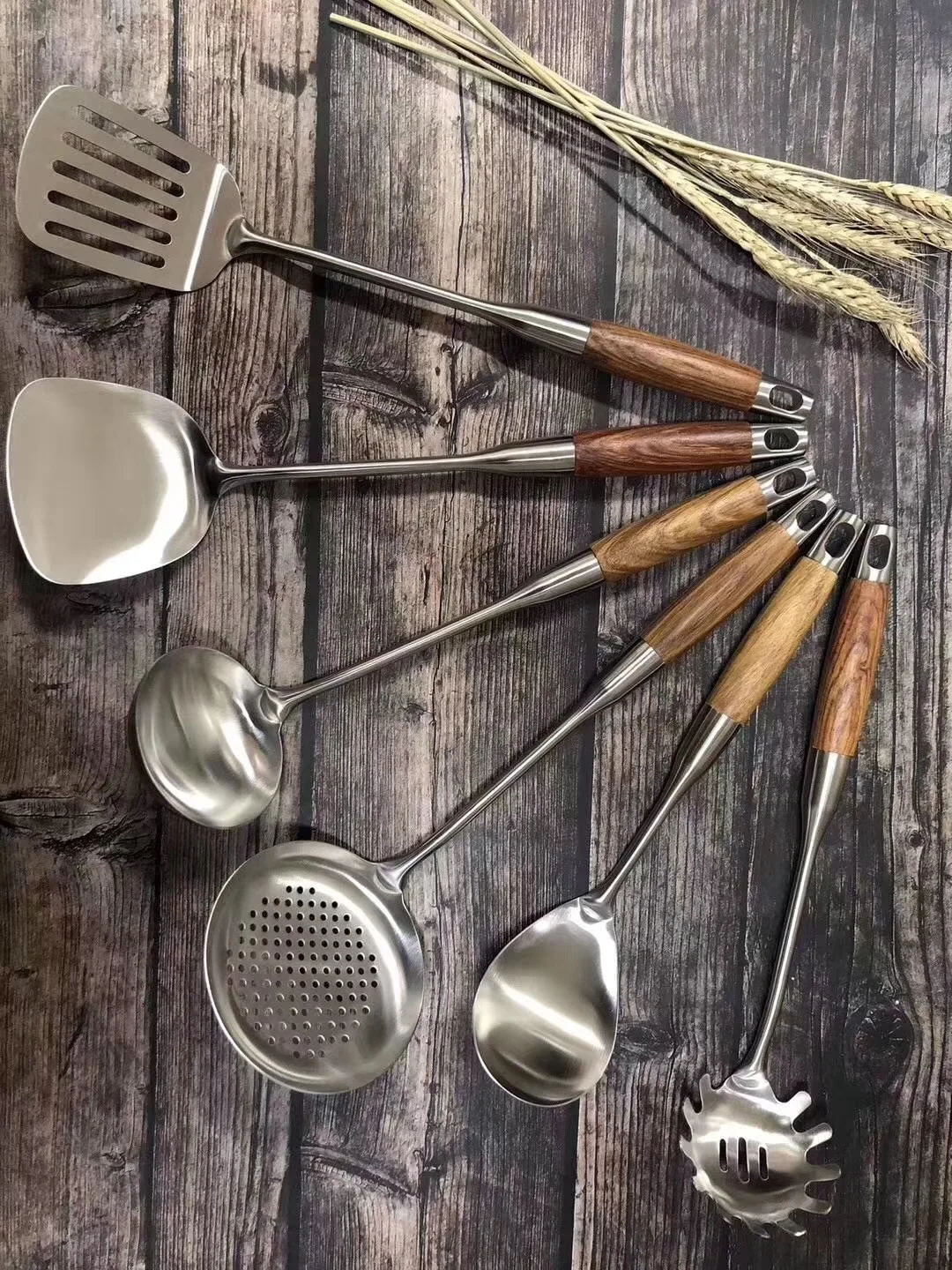 FREE SAMPLE Kitchen Utensils Stainless Steel Slotted Steak Turner spatula potato masher Saucer Spoon Fork Ladle Skimmer Spaghti